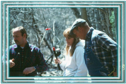 Fishing for trout in one of our many streams and lakes.